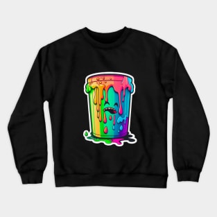 Colorful Slime Trash Can Sticker #5 Crewneck Sweatshirt